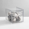 image:imagemDesign Stackable Storage Containers Box with 2 PullOut Drawers  Stacking Plastic Drawer Bins for Closet Organization Linen Coat Bedroom or Entryway Closets  Lumiere Collection  4 Pack Clear8 x 6 x 6 Pack of 4