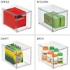 image:imagemDesign Stackable Storage Containers Box with 2 PullOut Drawers  Stacking Plastic Drawer Bins for Closet Organization Linen Coat Bedroom or Entryway Closets  Lumiere Collection  4 Pack Clear8 x 6 x 6 Pack of 2