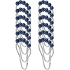 image:imagemDesign Steel Metal EasyGlide Roller Ball Shower Curtain Rings  Bathroom Shower Curtain and Curtain Liner Rolling Ring Hooks for Shower Rod Guest Bath and Powder Room  12 Rings  GrayNavy