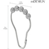image:imagemDesign Steel Metal EasyGlide Roller Ball Shower Curtain Rings  Bathroom Shower Curtain and Curtain Liner Rolling Ring Hooks for Shower Rod Guest Bath and Powder Room  12 Rings  GrayGray