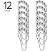 image:imagemDesign Steel Metal EasyGlide Roller Ball Shower Curtain Rings  Bathroom Shower Curtain and Curtain Liner Rolling Ring Hooks for Shower Rod Guest Bath and Powder Room  12 Rings  GraySilver