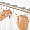 image:imagemDesign Steel Metal EasyGlide Roller Ball Shower Curtain Rings  Bathroom Shower Curtain and Curtain Liner Rolling Ring Hooks for Shower Rod Guest Bath and Powder Room  12 Rings  GrayGray