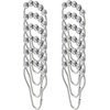 image:imagemDesign Steel Metal EasyGlide Roller Ball Shower Curtain Rings  Bathroom Shower Curtain and Curtain Liner Rolling Ring Hooks for Shower Rod Guest Bath and Powder Room  12 Rings  GraySilver
