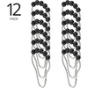 image:imagemDesign Steel Metal EasyGlide Roller Ball Shower Curtain Rings  Bathroom Shower Curtain and Curtain Liner Rolling Ring Hooks for Shower Rod Guest Bath and Powder Room  12 Rings  GrayBlack