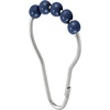 image:imagemDesign Steel Metal EasyGlide Roller Ball Shower Curtain Rings  Bathroom Shower Curtain and Curtain Liner Rolling Ring Hooks for Shower Rod Guest Bath and Powder Room  12 Rings  GrayNavy