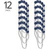 image:imagemDesign Steel Metal EasyGlide Roller Ball Shower Curtain Rings  Bathroom Shower Curtain and Curtain Liner Rolling Ring Hooks for Shower Rod Guest Bath and Powder Room  12 Rings  GrayNavy