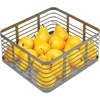 image:imagemDesign Steel Metal Wire Kitchen Food Storage Organizer Bin Basket for Pantry Organization  Wired Farmhouse Basket with Handle for Shelves  Carson Collection  6 Pack Dark Gray