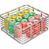 image:imagemDesign Steel Metal Wire Kitchen Food Storage Organizer Bin Basket for Pantry Organization  Wired Farmhouse Basket with Handle for Shelves  Carson Collection  6 Pack Chrome