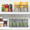 image:imagemDesign Steel Metal Wire Kitchen Food Storage Organizer Bin Basket for Pantry Organization  Wired Farmhouse Basket with Handle for Shelves  Carson Collection  6 Pack Dark Gray