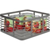 image:imagemDesign Steel Metal Wire Kitchen Food Storage Organizer Bin Basket for Pantry Organization  Wired Farmhouse Basket with Handle for Shelves  Carson Collection  6 Pack Dark Gray