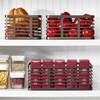 image:imagemDesign Steel Metal Wire Kitchen Food Storage Organizer Bin Basket for Pantry Organization  Wired Farmhouse Basket with Handle for Shelves  Carson Collection  6 Pack Bronze