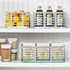 image:imagemDesign Steel Metal Wire Kitchen Food Storage Organizer Bin Basket for Pantry Organization  Wired Farmhouse Basket with Handle for Shelves  Carson Collection  6 Pack Chrome
