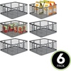 image:imagemDesign Steel Metal Wire Kitchen Food Storage Organizer Bin Basket for Pantry Organization  Wired Farmhouse Basket with Handle for Shelves  Carson Collection  6 Pack Dark Gray