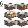image:imagemDesign Steel Metal Wire Kitchen Food Storage Organizer Bin Basket for Pantry Organization  Wired Farmhouse Basket with Handle for Shelves  Carson Collection  6 Pack Bronze