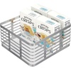 image:imagemDesign Steel Metal Wire Kitchen Food Storage Organizer Bin Basket for Pantry Organization  Wired Farmhouse Basket with Handle for Shelves  Carson Collection  6 Pack Chrome
