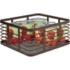 image:imagemDesign Steel Metal Wire Kitchen Food Storage Organizer Bin Basket for Pantry Organization  Wired Farmhouse Basket with Handle for Shelves  Carson Collection  6 Pack Bronze