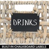 image:imagemDesign Water Hyacinth Open Weave Household Basket with Builtin Chalkboard Label for Storage in Bedroom Bathroom Office  Hold Clothes Blankets Linens Accessories  6 Pack  Gray Wash