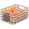 image:imagemDesign Water Hyacinth Open Weave Household Basket with Builtin Chalkboard Label for Storage in Bedroom Bathroom Office  Hold Clothes Blankets Linens Accessories  6 Pack  Gray Wash