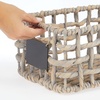 image:imagemDesign Water Hyacinth Open Weave Household Basket with Builtin Chalkboard Label for Storage in Bedroom Bathroom Office  Hold Clothes Blankets Linens Accessories  6 Pack  Gray Wash
