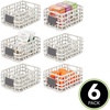 image:imagemDesign Water Hyacinth Open Weave Household Basket with Builtin Chalkboard Label for Storage in Bedroom Office  Hold Clothes Blankets Linens Accessories  6 Pack  White Wash