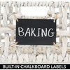 image:imagemDesign Water Hyacinth Open Weave Household Basket with Builtin Chalkboard Label for Storage in Bedroom Office  Hold Clothes Blankets Linens Accessories  6 Pack  White Wash