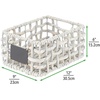 image:imagemDesign Water Hyacinth Open Weave Household Basket with Builtin Chalkboard Label for Storage in Bedroom Office  Hold Clothes Blankets Linens Accessories  6 Pack  White Wash