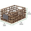 image:imagemDesign Water Hyacinth Open Weave Household Basket with Builtin Chalkboard Label for Storage in Bedroom Office  Hold Clothes Blankets Linens Accessories  6 Pack  Brown Wash
