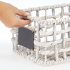 image:imagemDesign Water Hyacinth Open Weave Household Basket with Builtin Chalkboard Label for Storage in Bedroom Office  Hold Clothes Blankets Linens Accessories  6 Pack  White Wash