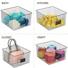 image:imagemDesign Wide Metal Farmhouse Storage Organizer Bin Baskets with Label Slot for Closet Cabinet Cupboard  Wire Organizing Basket Holds Clothing Linens Shoes Omaha Collection 4 Pack Matte Black