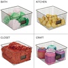 image:imagemDesign Wide Metal Farmhouse Storage Organizer Bin Baskets with Label Slot for Closet Cabinet Cupboard  Wire Organizing Basket Holds Clothing Linens Shoes Omaha Collection 2 Pack Bronze