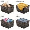 image:imagemDesign Wide Rectangular Woven Braided Rope Home Storage Baskets with Handles  for Organizing Closet Bedroom Bathroom Living Room Entryway Office  825 High 2 Pack  Espresso Brown