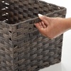 image:imagemDesign Wide Rectangular Woven Braided Rope Home Storage Baskets with Handles  for Organizing Closet Bedroom Bathroom Living Room Entryway Office  825 High 2 Pack  Espresso Brown