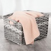 image:imagemDesign Wide Rectangular Woven Braided Rope Home Storage Baskets with Handles  for Organizing Closet Bedroom Bathroom Living Room Entryway Office  825 High 2 Pack  GrayGrey