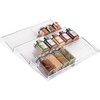image:imagemDesign Expandable Plastic Deluxe Spice Rack Drawer Organizer for Kitchen Cabinet Drawers 3 Tier Slanted for Spice Jars Food Seasoning Bottle Storage Ligne Collection  BronzeClear