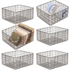 image:imagemDesign Farmhouse Decor Metal Wire Storage Basket Bin for Storage amp Organizing Closets Shelves and Cabinets in Bedrooms  Holds Shirts Purses Leggings Scarfs Hats  12 x 12  6 Pack  Bronze