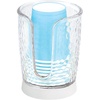 image:imagemDesign PlasticSteel Compact Small Disposable Paper Cup Dispenser Storage Holder for Rinsing Cups on Bathroom Vanity Countertops  Rain Collection  ClearWhiteClearWhite