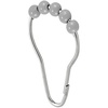 image:imagemDesign Steel Metal EasyGlide Roller Ball Shower Curtain Rings  Bathroom Shower Curtain and Curtain Liner Rolling Ring Hooks for Shower Rod Guest Bath and Powder Room  12 Rings  GrayGray