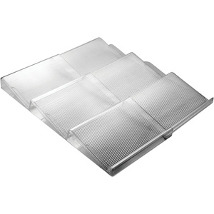 image:imagemDesign Expandable Plastic Deluxe Spice Rack Drawer Organizer for Kitchen Cabinet Drawers 3 Tier Slanted for Spice Jars Food Seasoning Bottle Storage Ligne Collection  BronzeSmoke Tint