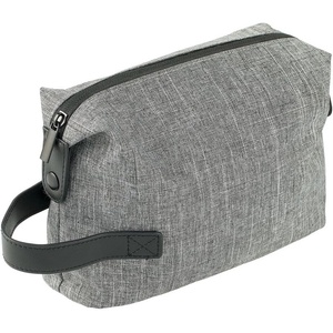 image:imagemDesign Fabric Travel Toiletry and Cosmetic Bag Organizer with EasyPull ZipperHandle WaterResistant  Holds Shaving Cream Shampoos Gels Hair Accessories MakeUp Travel Sizes  Gray