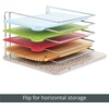 image:imagemDesign 5 Slot Pot and Pan Rack  Metal Wire Rack for Cabinets Pantries or Kitchen Surfaces  Freestanding Pan Stand for Pans Pots Lids and Crockery  SilverChrome