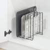 image:imagemDesign 5 Slot Pot and Pan Rack  Metal Wire Rack for Cabinets Pantries or Kitchen Surfaces  Freestanding Pan Stand for Pans Pots Lids and Crockery  SilverBlack