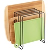 image:imagemDesign 5 Slot Pot and Pan Rack  Metal Wire Rack for Cabinets Pantries or Kitchen Surfaces  Freestanding Pan Stand for Pans Pots Lids and Crockery  SilverBlack