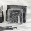image:imagemDesign 5 Slot Pot and Pan Rack  Metal Wire Rack for Cabinets Pantries or Kitchen Surfaces  Freestanding Pan Stand for Pans Pots Lids and Crockery  SilverChrome