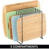 image:imagemDesign 5 Slot Pot and Pan Rack  Metal Wire Rack for Cabinets Pantries or Kitchen Surfaces  Freestanding Pan Stand for Pans Pots Lids and Crockery  SilverBlack
