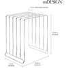 image:imagemDesign 5 Slot Pot and Pan Rack  Metal Wire Rack for Cabinets Pantries or Kitchen Surfaces  Freestanding Pan Stand for Pans Pots Lids and Crockery  SilverChrome