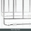 image:imagemDesign 5 Slot Pot and Pan Rack  Metal Wire Rack for Cabinets Pantries or Kitchen Surfaces  Freestanding Pan Stand for Pans Pots Lids and Crockery  SilverChrome