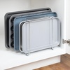 image:imagemDesign 5 Slot Pot and Pan Rack  Metal Wire Rack for Cabinets Pantries or Kitchen Surfaces  Freestanding Pan Stand for Pans Pots Lids and Crockery  SilverChrome