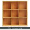 image:imagemDesign Bamboo Divided Storage Bin Container Drawer Organizer Crate Box for Kitchen Pantry Cabinet Shelf Island Countertop Holds Snacks Spices Drinks Echo Collection NaturalTan9 compartments Pack of 1