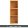 image:imagemDesign Bamboo Divided Storage Bin Container Drawer Organizer Crate Box for Kitchen Pantry Cabinet Shelf Island Countertop Holds Snacks Spices Drinks Echo Collection NaturalTan3 compartments Pack of 2