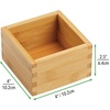 image:imagemDesign Bamboo Storage Bin Container Drawer Organizer Crate Boxes for Kitchen Pantry Cabinet Shelf Island or Countertop Holds Snacks Spices or Drinks Echo Collection 2 Pack NaturalTan